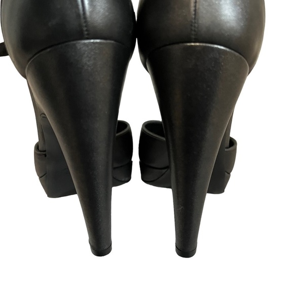 NIB Prada Sz 11 41 Vintage 1P7827 SILK FUME FLOW ANTRACITE Black Platform Pumps - Picture 7 of 12